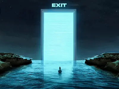 Escape art print canvas print canvas wall art cover art fantasy futuristic landscape ocean photo manipulation poster print scenery sci fi science science fiction surreal surrealism wall art wallpaper wallpaper design