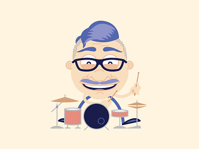 LIVEFAST Drummer animation character collaboration creative design digital drummer drums identity illustration instruments marketing music process punk rock vector vector art wip