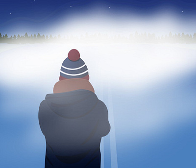 Cold winter cold fog hat illustraion picture winter