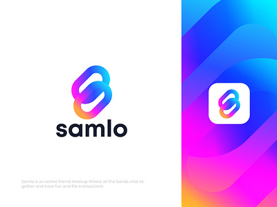 Modern S letter logo samlo abstract app design brand identity branding creative gradient illustration letter logo logo agency logo designer logo designer for hire logos logotype marketing modern logo modern logo design online s letter logo typography