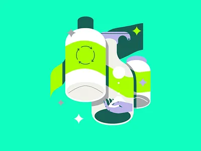 Avery 2danimation animation animation after effects flat vectors gif graphic illustration loop motiondesign plastic recycle retro vector zero waste