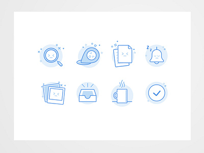 Empty states design flat icon illustration minimal ui vector web