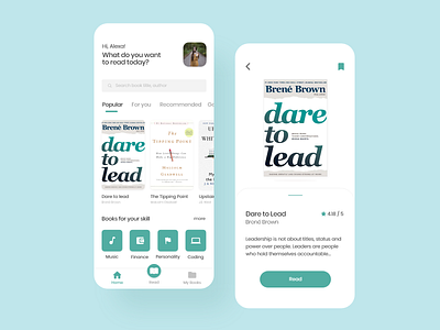 Book Reader Mobile App app book book reader clean dribbble simple ui uidesign xd design