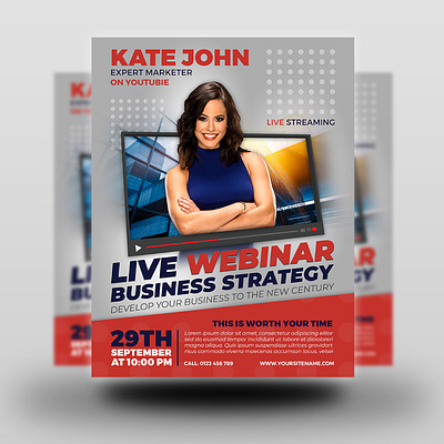 Webinar Flyer Template advertising career conference corporate digital e learning education event flyer flyer flyer template leaflet learning marketing meeting poster modern multipurpose flyer online poster presentation seminar