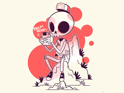 Skull Kid Gameboy Coloured 80s blake stevenson cartoon character design concept art converse cute game art game design gaming hipster illustration indie game jetpacks and rollerskates nintendo nintendoswitch retro skull skull art video game