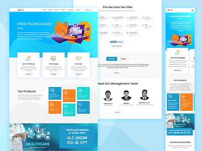 Stixis website landing page app blue clean design ecommerce flat illustration ios landing page minimal mobile mobile app mobile app design orange technology ui ux web design website website concept