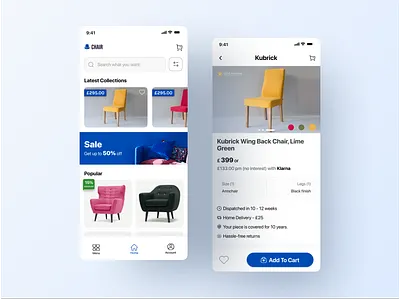 Furniture App Design chair design furniture furniture app furniture design furniture store furniture website ios app design mobile ui ui design