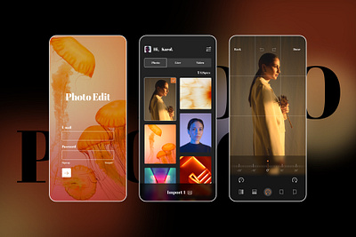 Photo Edit UI APP app camera design edit interface photo ui