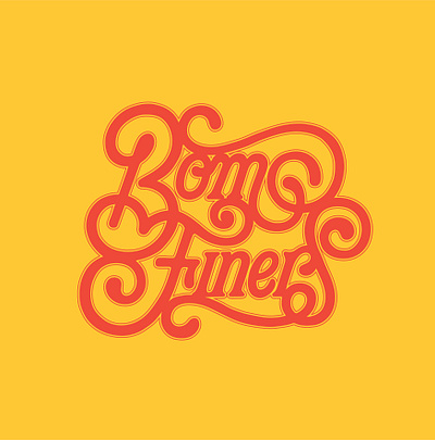 Bom Finers design lettering lettering art typography vintage logo