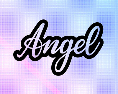 Angel Lettering - Licensing Available angel angels art licensing icon illustration lettering licensing mug design shirt design shirt graphic svg tshirt design tshirt graphic y2k y2k svg