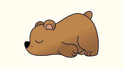 Tired bear animal bear emote tired