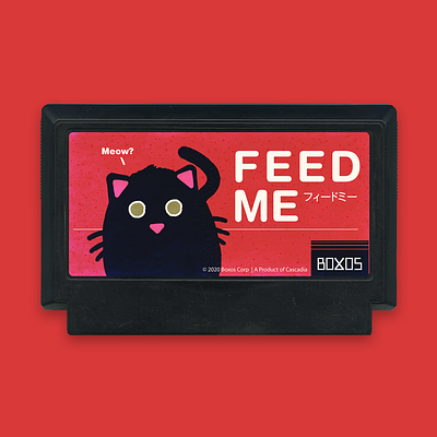 Feed Me - Famicase 2020 cat cats design games illustration illustration art illustrator video game