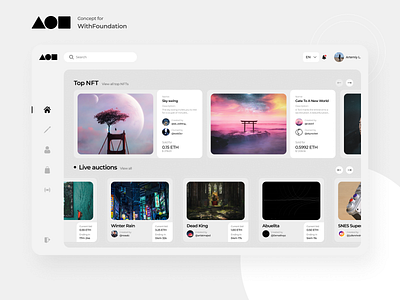 NFT Foundation, web, concept behance concept concept designer concepts design dashboard design desktop figma home interface main nft ui ui design ui designer ui designers uiux user interface user interface design ux