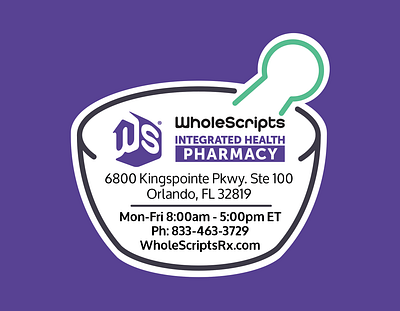 WholeScripts Pharmacy Magnet branding design health