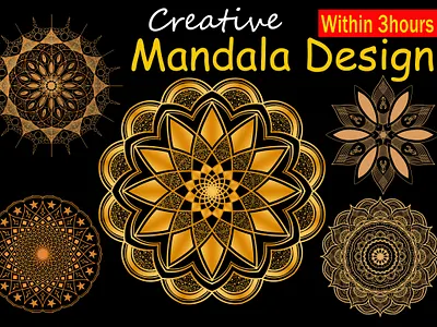 I will do geometric or simple Mandala logo design in 3hours mandala logo design mandala logo design