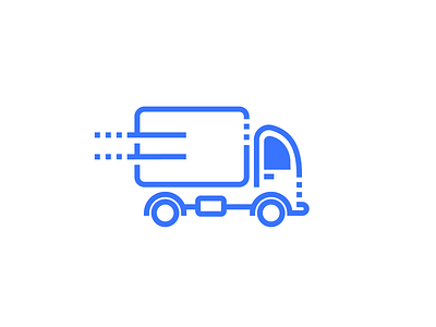 Shipping Icon design digital icon line art lineart shipping truck vector