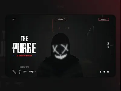 The Purge UI concept creativity design film game idea inspiration interface movie photoshop thepurge ui ui design uiconcept uidesign uidesigner uiinspiration uiux ux uxdesign webdesign