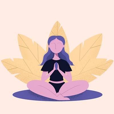 Yoga time design graphic illustration illustrator vector