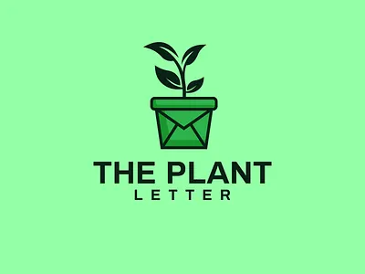 The Plant Letter art brandidentity branding combination logo combination mark creative designer envelope design green logo illustration letter logo logodesign logodesigner logos message nature logo plant logo vector