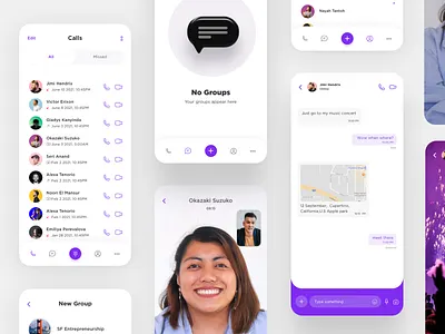Video calling app 3d app call calling chat conference design interface ios sketch startup ui uidesigner ux uxdesigner video