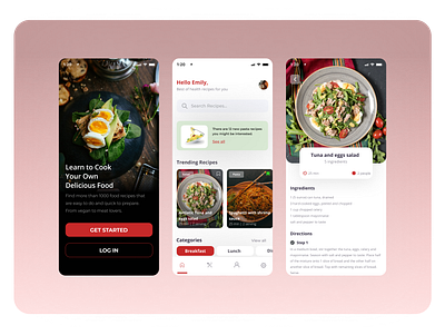 RECIPES APP branding dailyui dailyuichallenge design recipes app uidesign uiux userinterface uxdesign vector