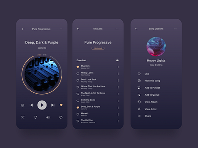 Music Player dailyui dailyuichallenge dark ui design uiux figma figma design mobile design mobile ui music music app music player ui