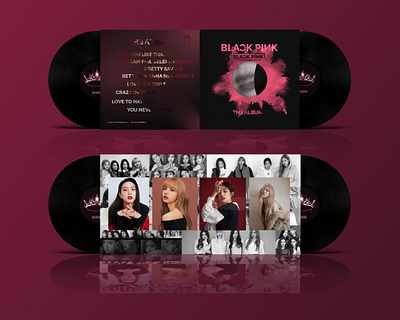 Cover idea "The Album" BlackPink black blackpink design illustration pink product design