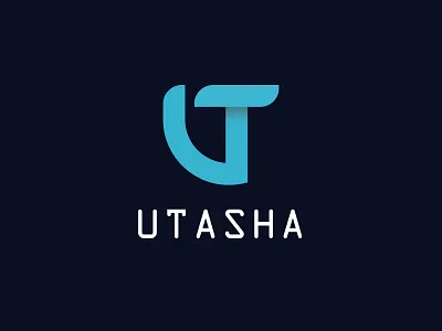 Letter logo U T for UTASHA BRAND app icon branding colorful crative logo eye catching gradient illustrator letter mark letter u logo logo design minimal modern modern logo simple logo typography
