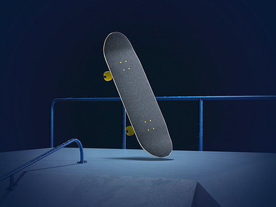 Skate Fun 3d blue c4d cinema4d design octanerender skateboard skateboarding