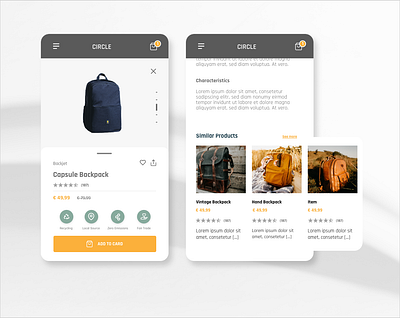 Product Page Backpack Daily UI 12 012 12 backpack cart daily daily 100 challenge daily ui dailyui dailyuichallenge design ecommerce page product product page purchase ui uidesign