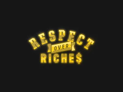 Respect over Riche$ apparel illustration koma lettering typography