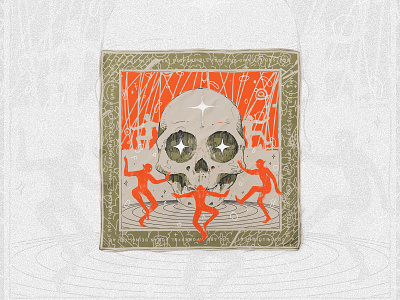Dance dance riots dance illustraion scraft skull
