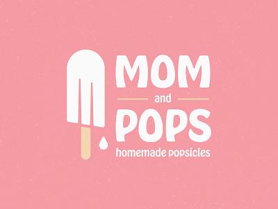 Mom & Pops brand design branding dessert logo festival food logo frozen hobeaux ice cream ice cream logo mom ohno type co paletas pattern pink pop popsicle popsicles summer weekly logo challenge