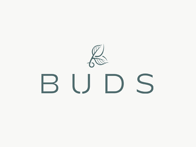 Buds Plant Boutique brand branding brandmark bud buds design green identity illustration leaves logo logo design plant plants plantshop san serif succulents