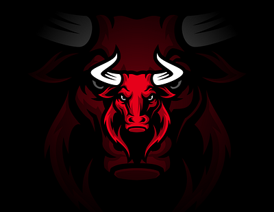 Bull Head buffalo bull head bull logo bulls horn power red red bull sport strenght