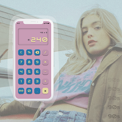 #DailyUI Calculator | 90's 90s calculator calculator ui dailyui 004 figma simple