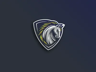 Stallion equestrian esport horse horse logo modern power race simple sport stylized