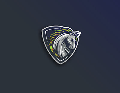 Stallion equestrian esport horse horse logo modern power race simple sport stylized