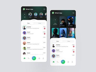 What's App Redesign chat chat app concept facebook friends green instagram landing design linkedin message message app messanger messenger onboarding story telegram ui uidesign