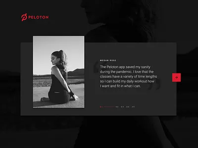 039 Testimonials 039 desktop peloton testimonial ui challenge