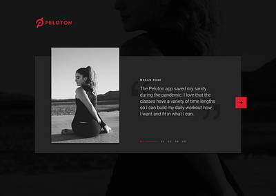 039 Testimonials 039 desktop peloton testimonial ui challenge