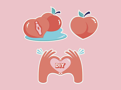 SEXY PEACHES brand design branding design graphicdesign illustration illustrator sexuality