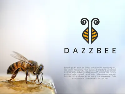 DAZZ BEE - Dazzle! branding design flat graphic design icon illustration logo minimal typography vector