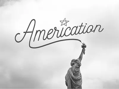 Americation Logo- branding design flat graphic design icon illustration logo minimal typography vector