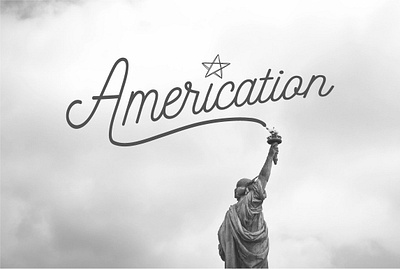 Americation Logo- branding design flat graphic design icon illustration logo minimal typography vector