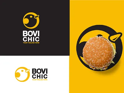 BOVICHIC - Eat well, Feel well branding design flat graphic design icon illustration logo minimal typography vector