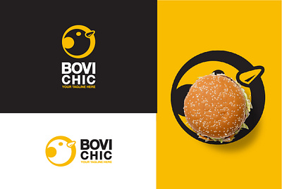 BOVICHIC - Eat well, Feel well branding design flat graphic design icon illustration logo minimal typography vector