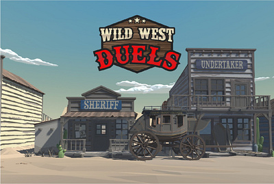 Wild West Duels! branding design flat graphic design icon illustration logo minimal typography vector