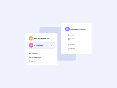 Account Dropdown UI Design account account design account menu account ui dropdown dropdown design dropdown ui ildiesign ui ui design ui design daily ui pattern ui practice ux ux design