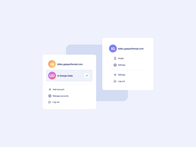 Account Dropdown UI Design account account design account menu account ui dropdown dropdown design dropdown ui ildiesign ui ui design ui design daily ui pattern ui practice ux ux design